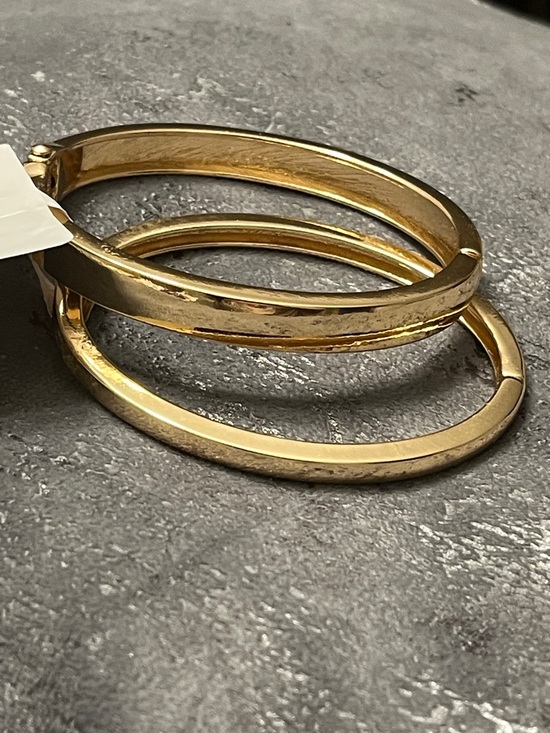 Joe Fresh Jewelry - Joe Fresh Hinged Bangle Bracelets Goldtone 1 Thin 1 Thick